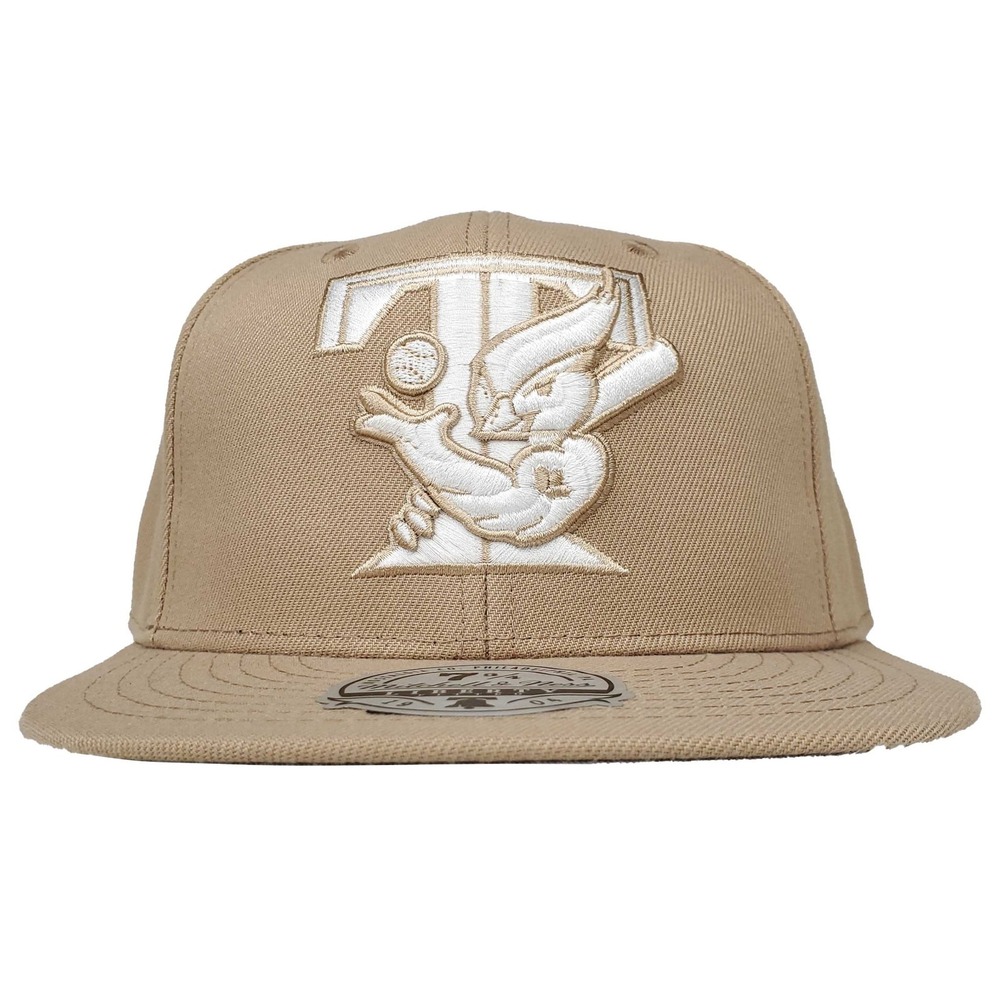 Toronto Blue Jays Mitchell & Ness MLB Fitted‎ 7 3/4 Flatbill Cap Hat Khaki NWT